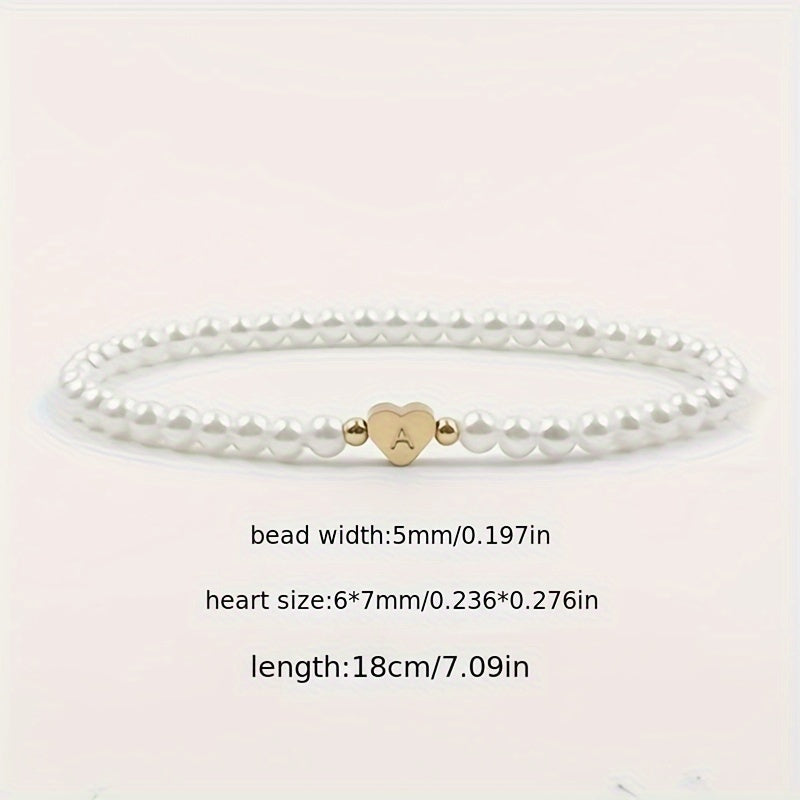 Bijou chic avec lettre au cœur (A–Z)