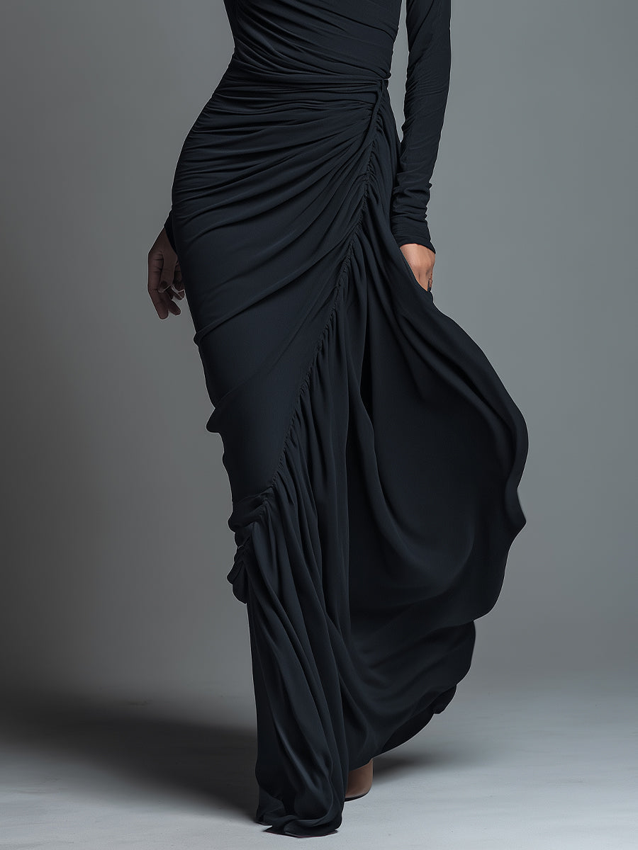 Robe maxi noire élégante pour femmes MDA1541H1I