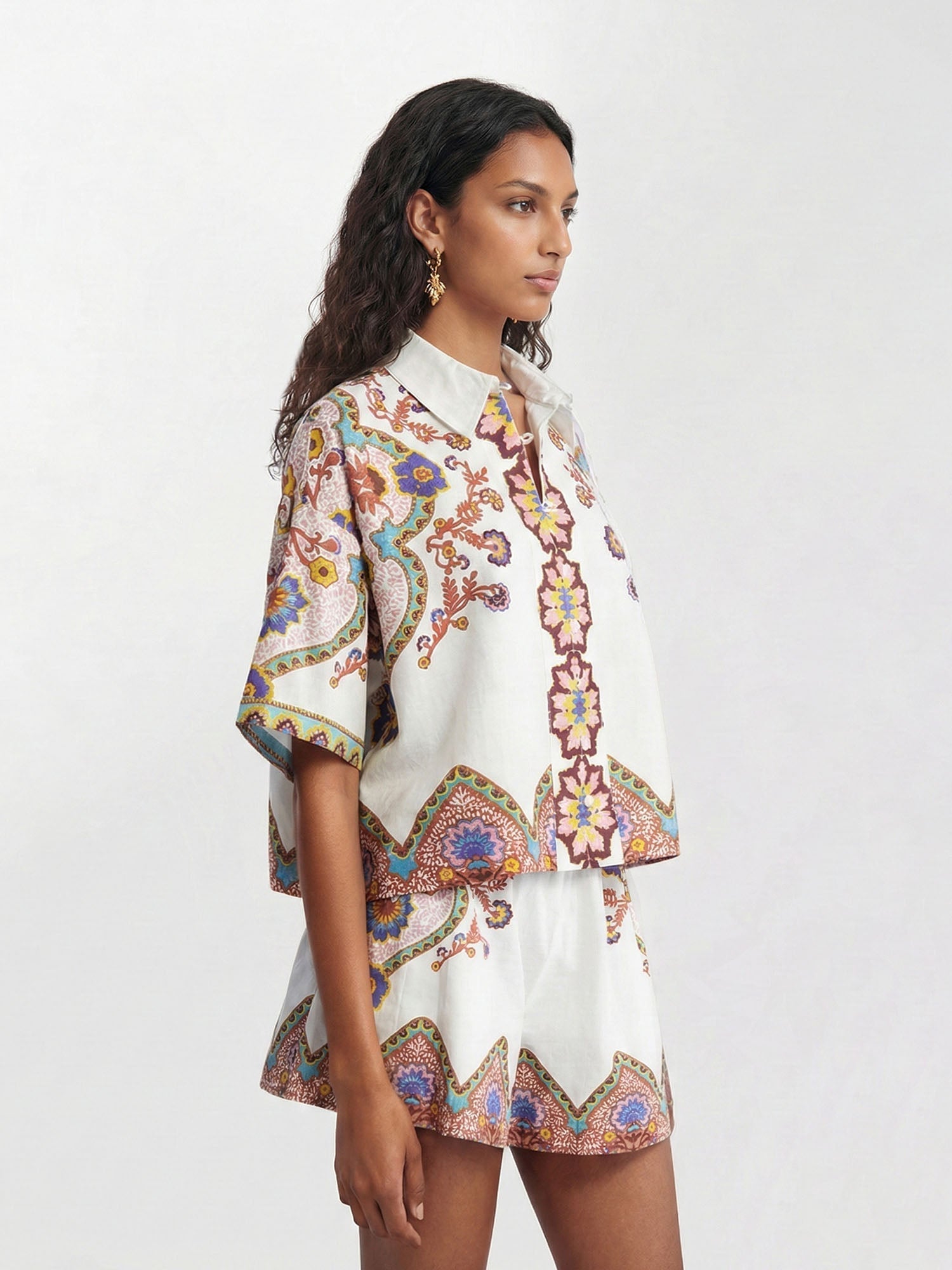 Ensemble de deux pièces avec imprimé floral bohémien