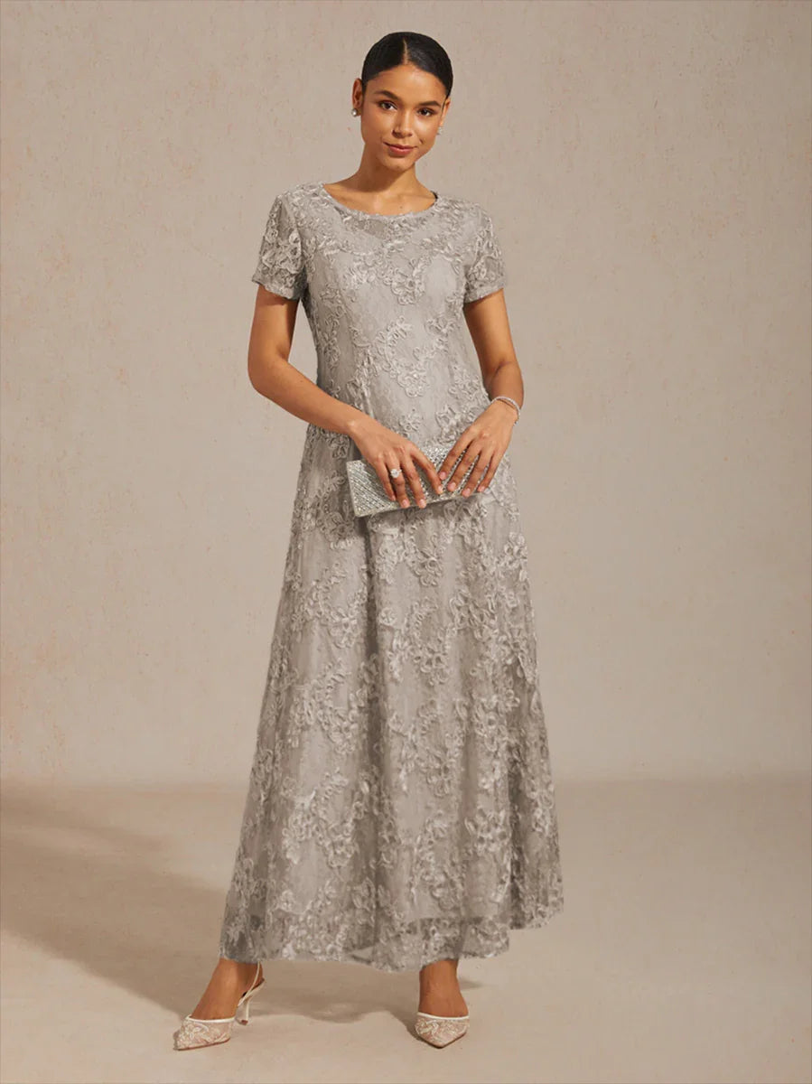 Robes A-Line en dentelle avec ornements en sequins