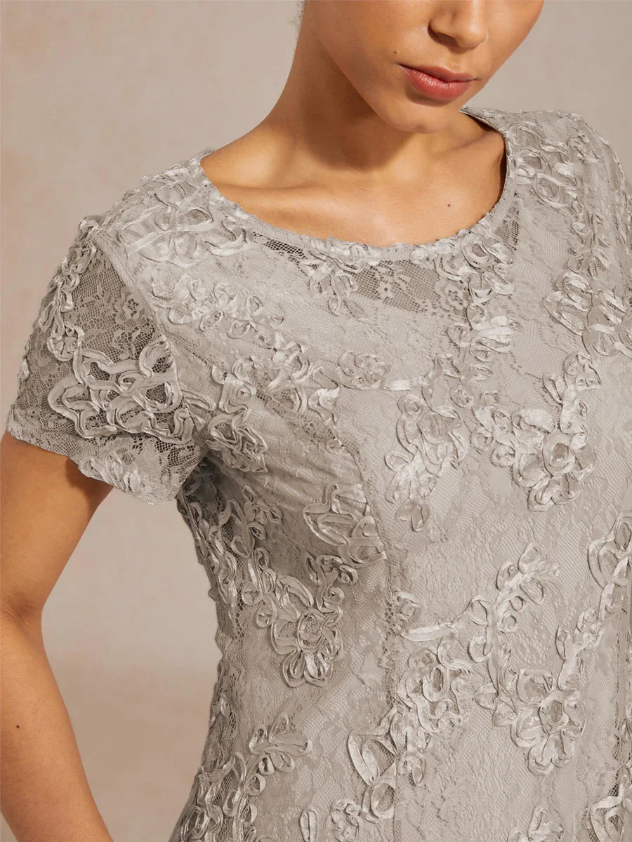 Robes A-Line en dentelle avec des décorations de sequins