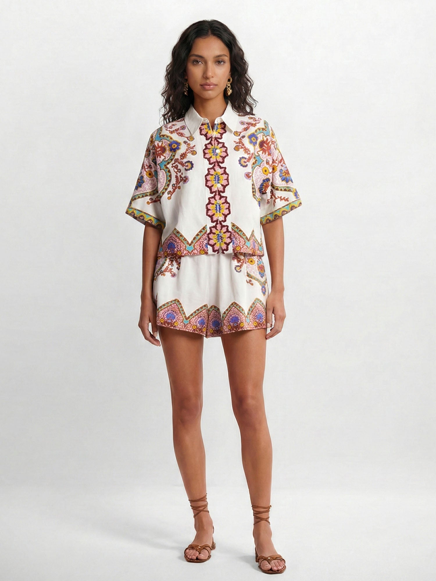 Ensemble de deux pièces avec imprimé floral bohémien