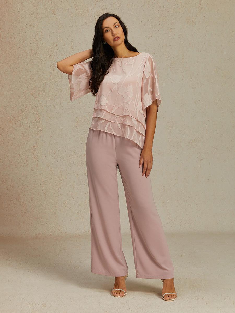 Chemise en soie à couches avec fleurs