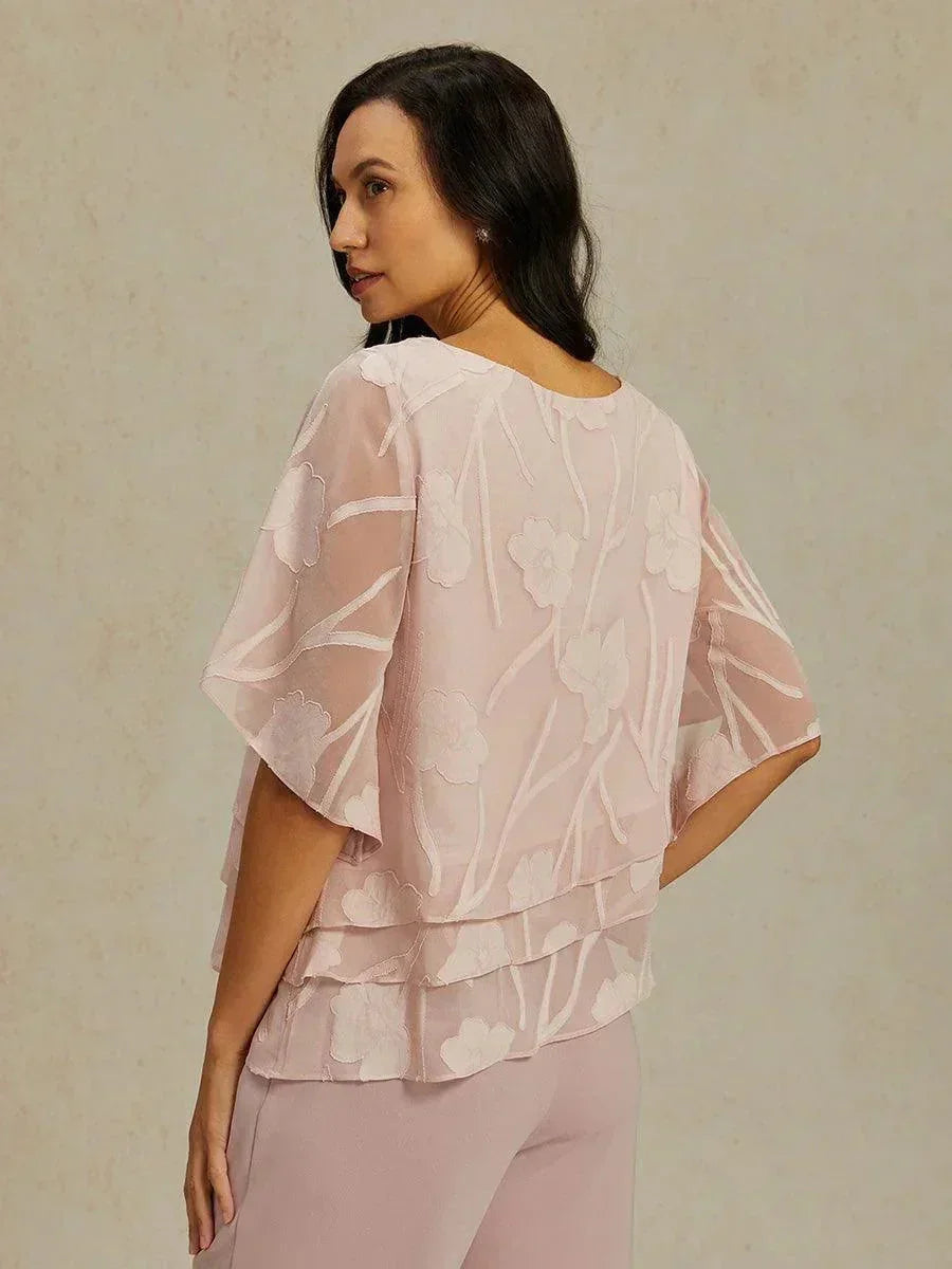 Chemise en chiffon à fleurs