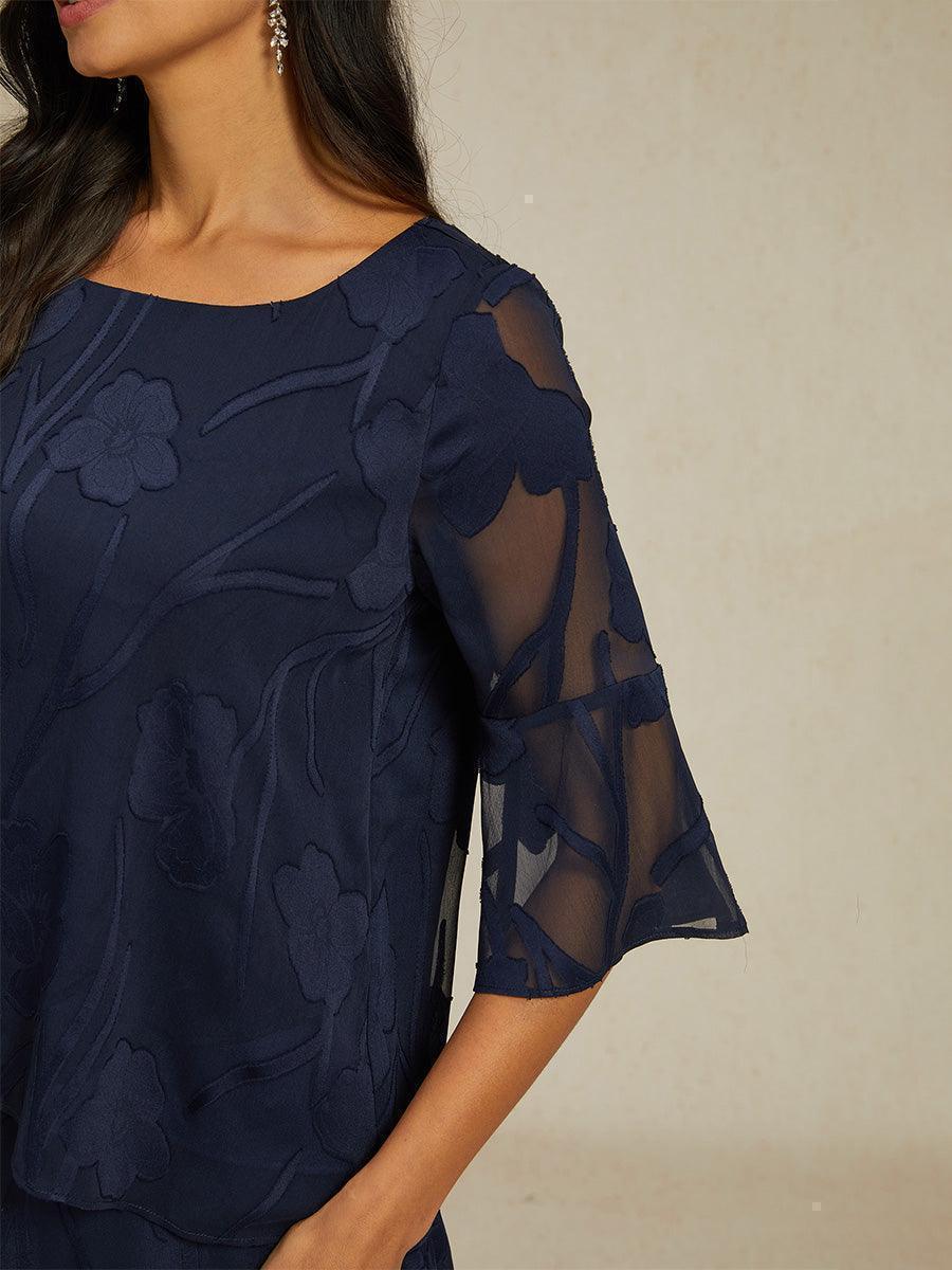 Blouse en chiffon avec des bords asymétriques