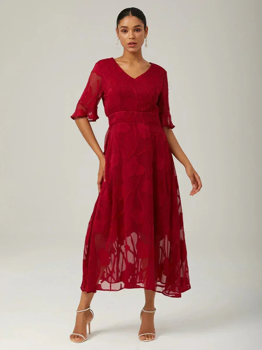 Robes maxi en dentelle avec volants