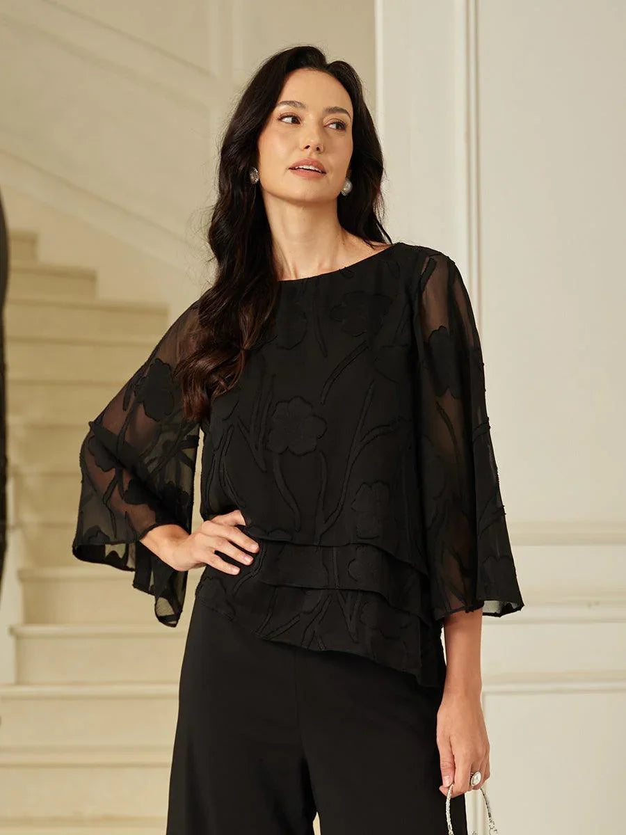 Chemise en soie à motifs floraux