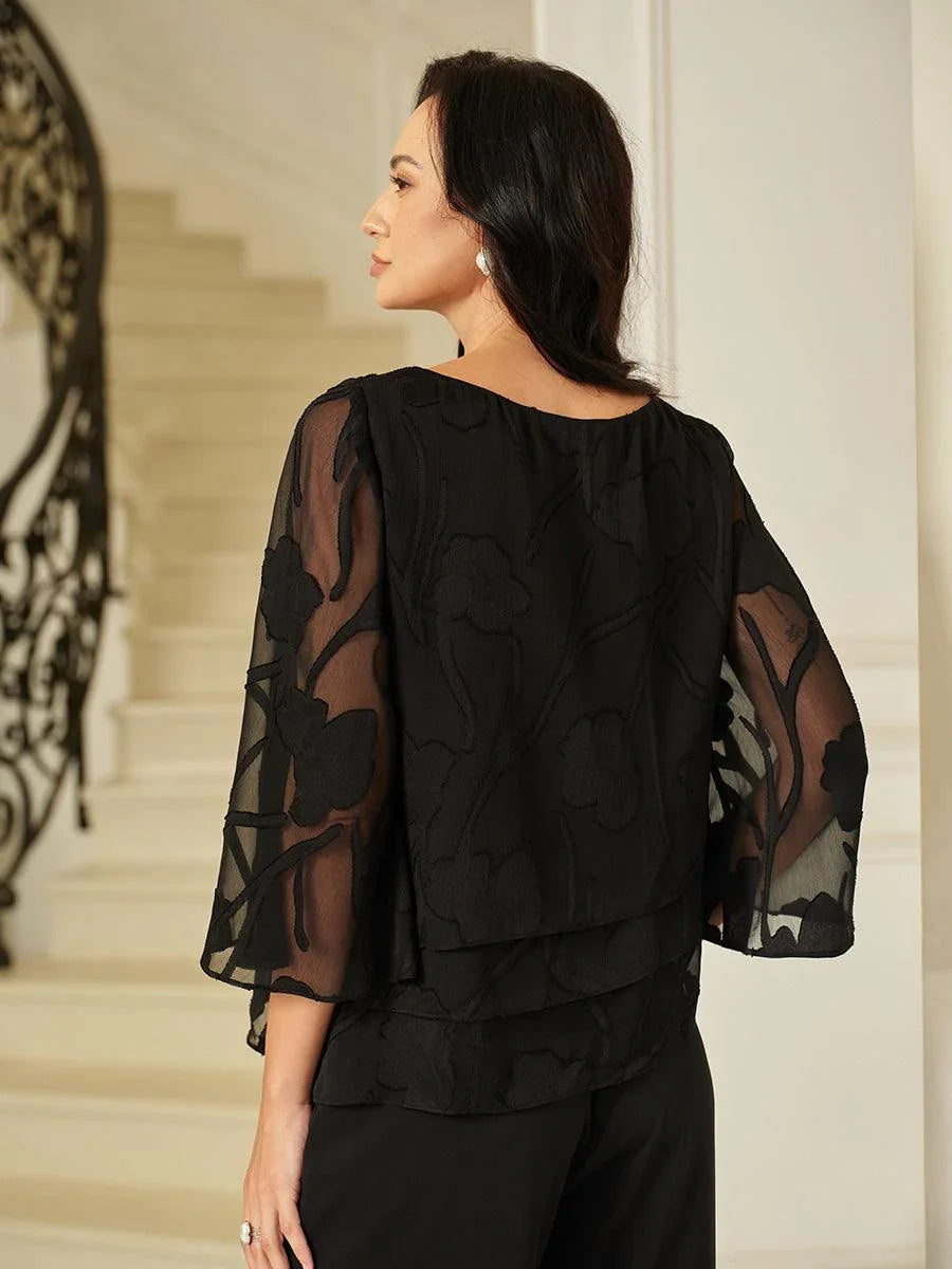 Chemise en soie à motifs floraux
