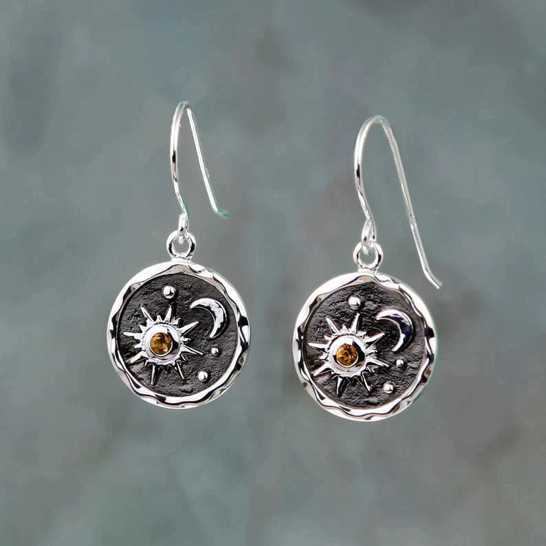 Boucles d'oreilles Bohème Soleil et Lune