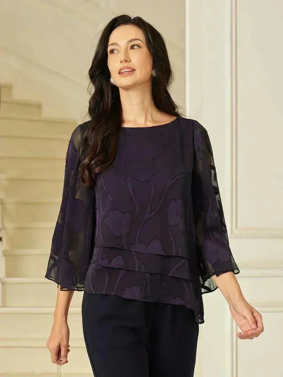 Chemise à couches en chiffon avec motif floral