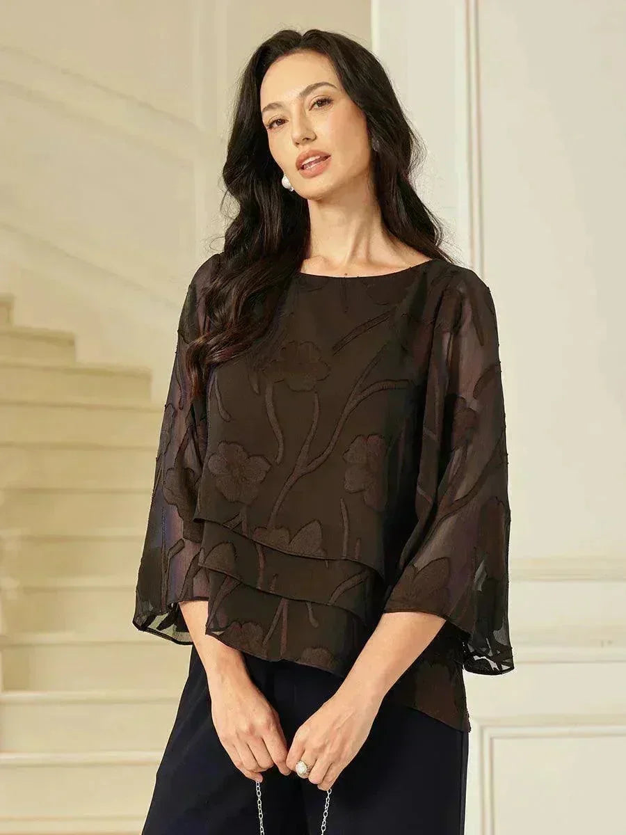 Chemise à couches en chiffon avec motif floral