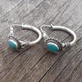 Boucles d'oreilles en argent sterling élégantes avec turquoise