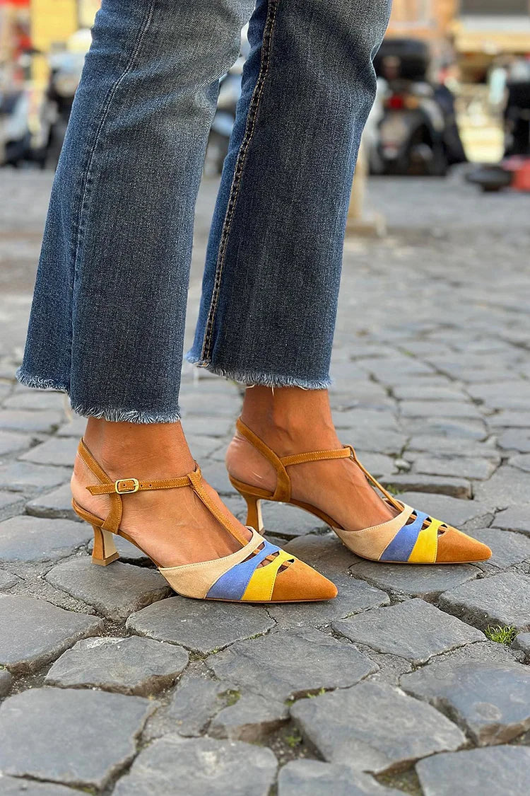 Talons bas multicolores