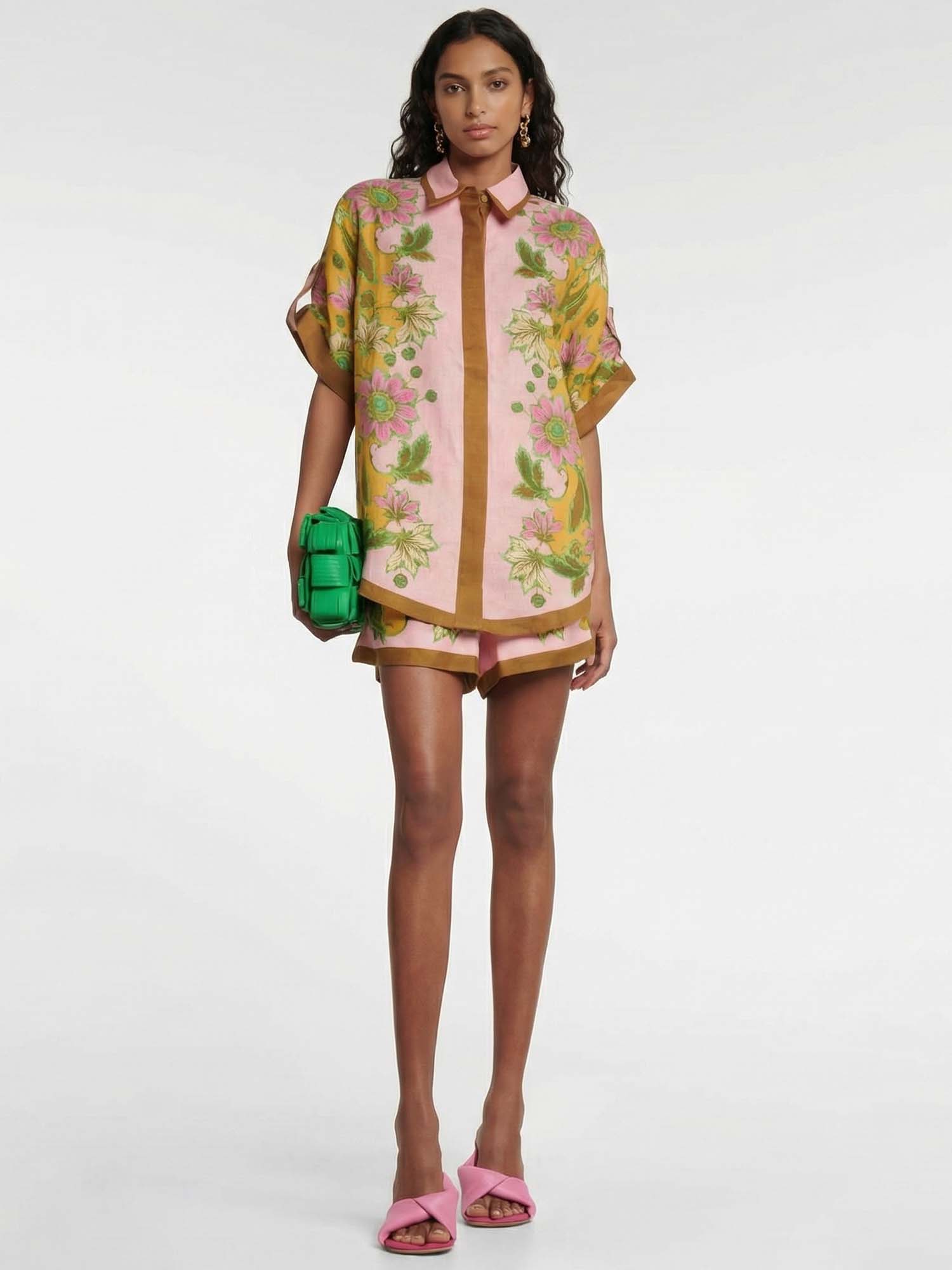 Ensemble T-shirt et short tropical
