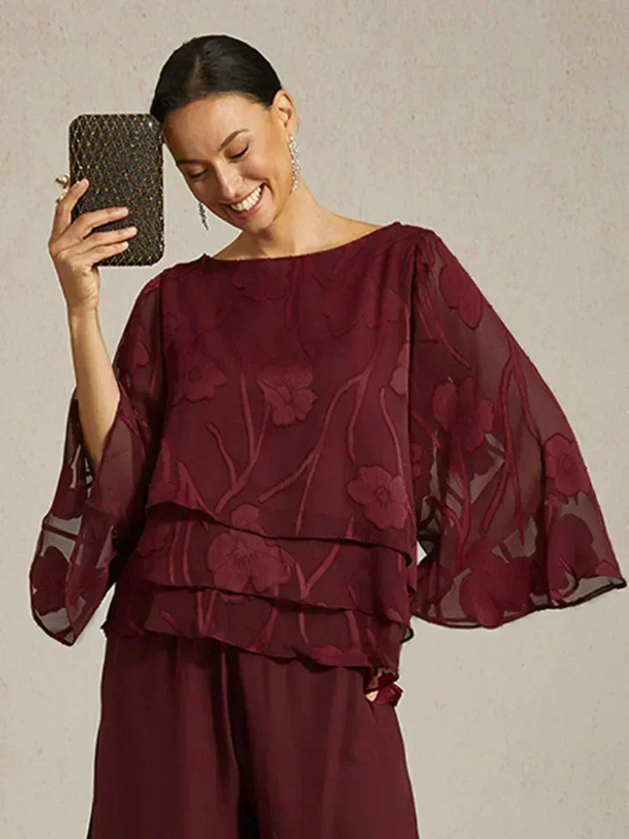 Chemise en chiffon à fleurs
