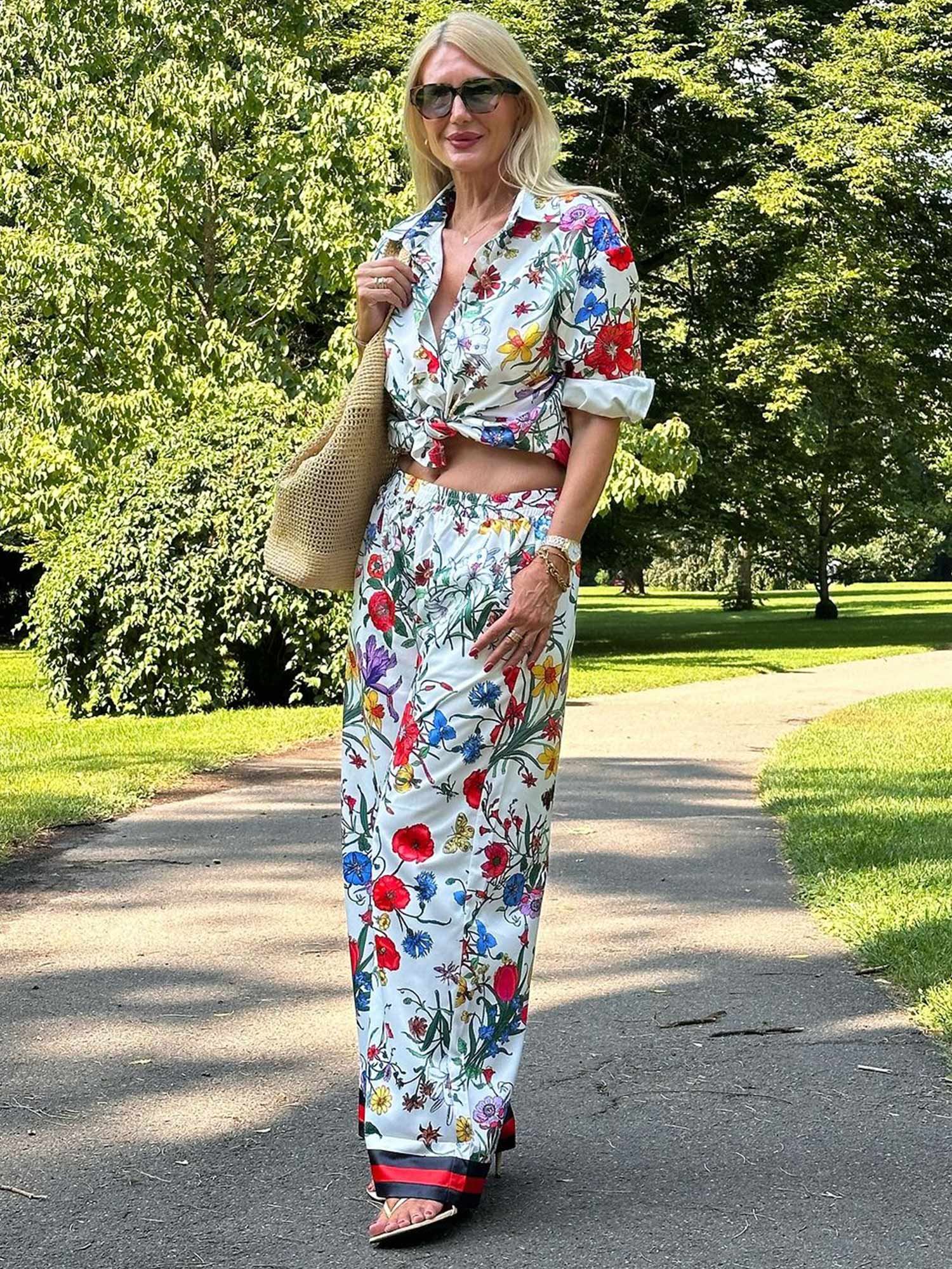 Pantalon à jambes larges Botanic Bliss