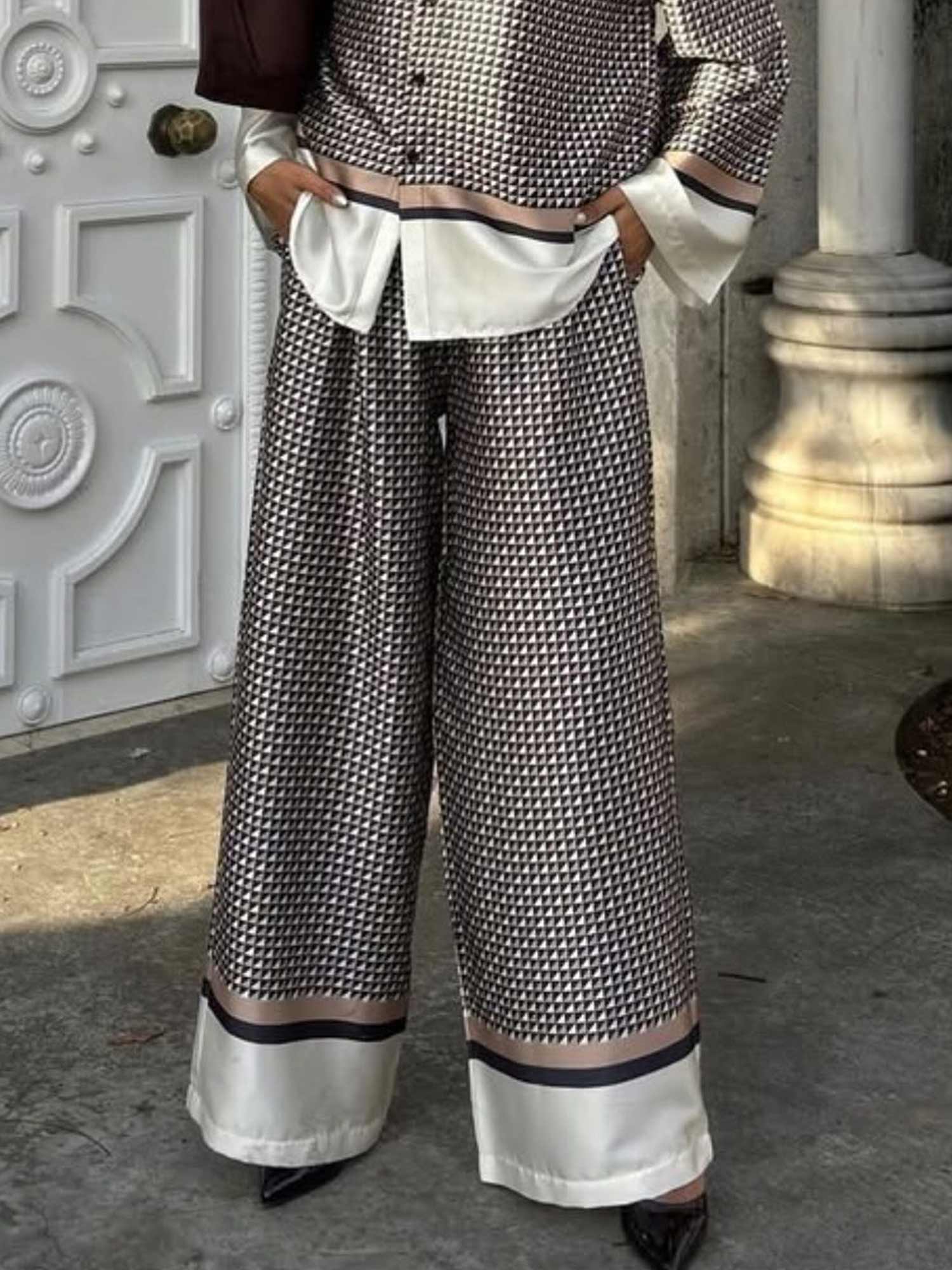 Pantalons larges noirs