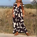 ELENA | Robe imprimée avec col en V