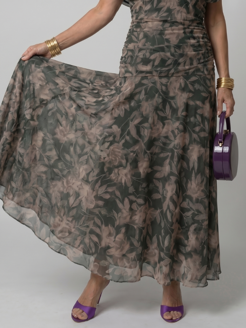 Klein | Robe midi à épaules dénudées