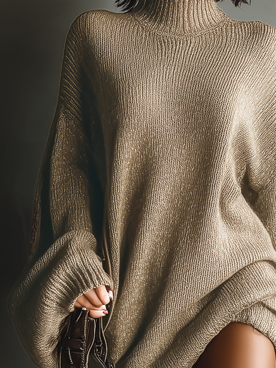 Robe mini en crochet de style vintage pour femmes en couleur caramel MDA2367I6T