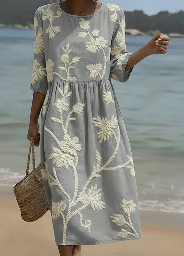 Ashley | Robe midi avec imprimé floral