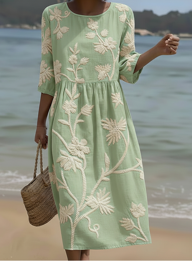 Gwen | Robe midi avec imprimé floral