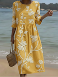 Yassi | Robe midi avec imprimé floral