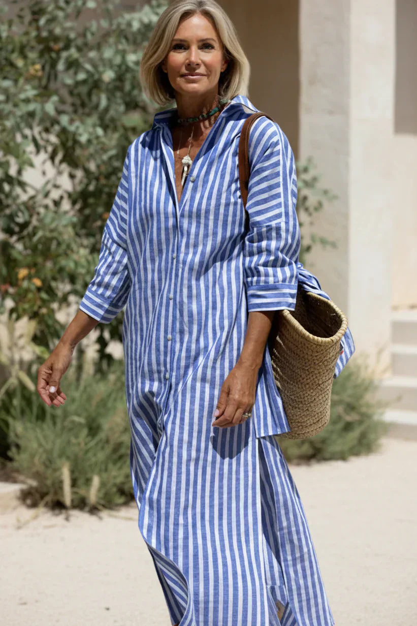 Robes chemises à rayures d'Al | Mini décontracté pour le jour et la nuit
