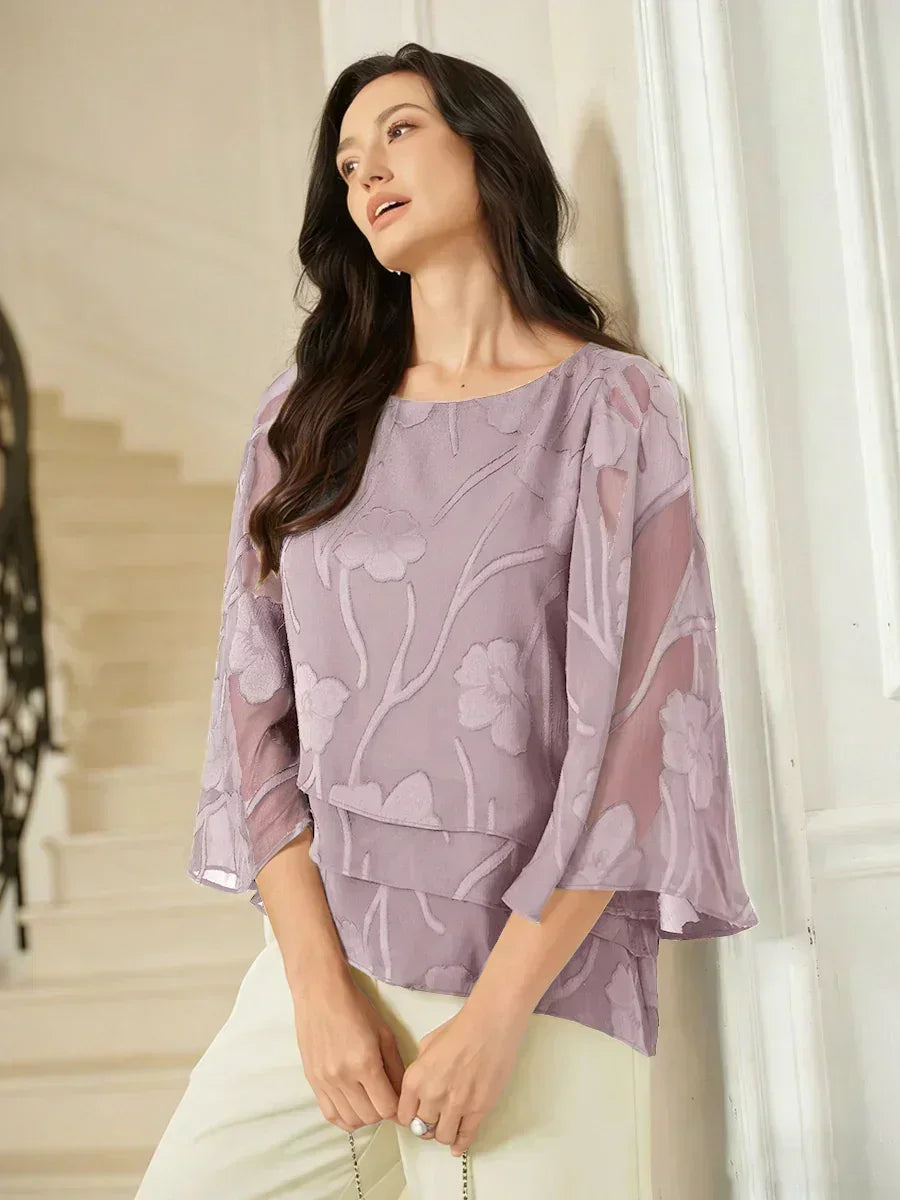 Chemise à couches en chiffon avec motif floral