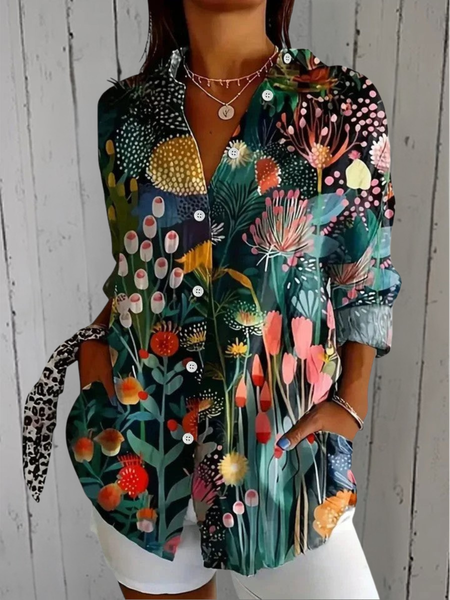 Angela | T-shirt artistique en couleurs vives