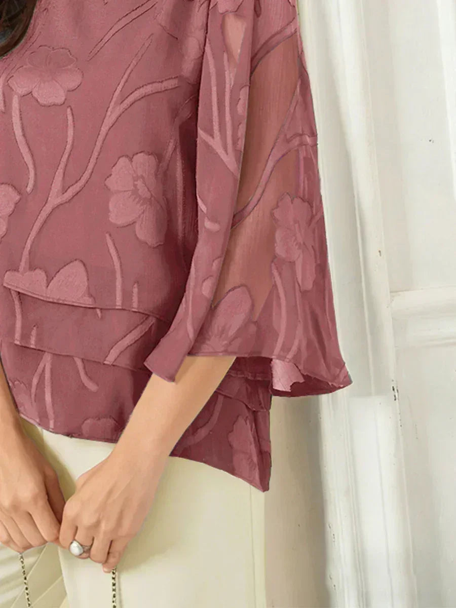 Chemise à couches en chiffon avec motif floral