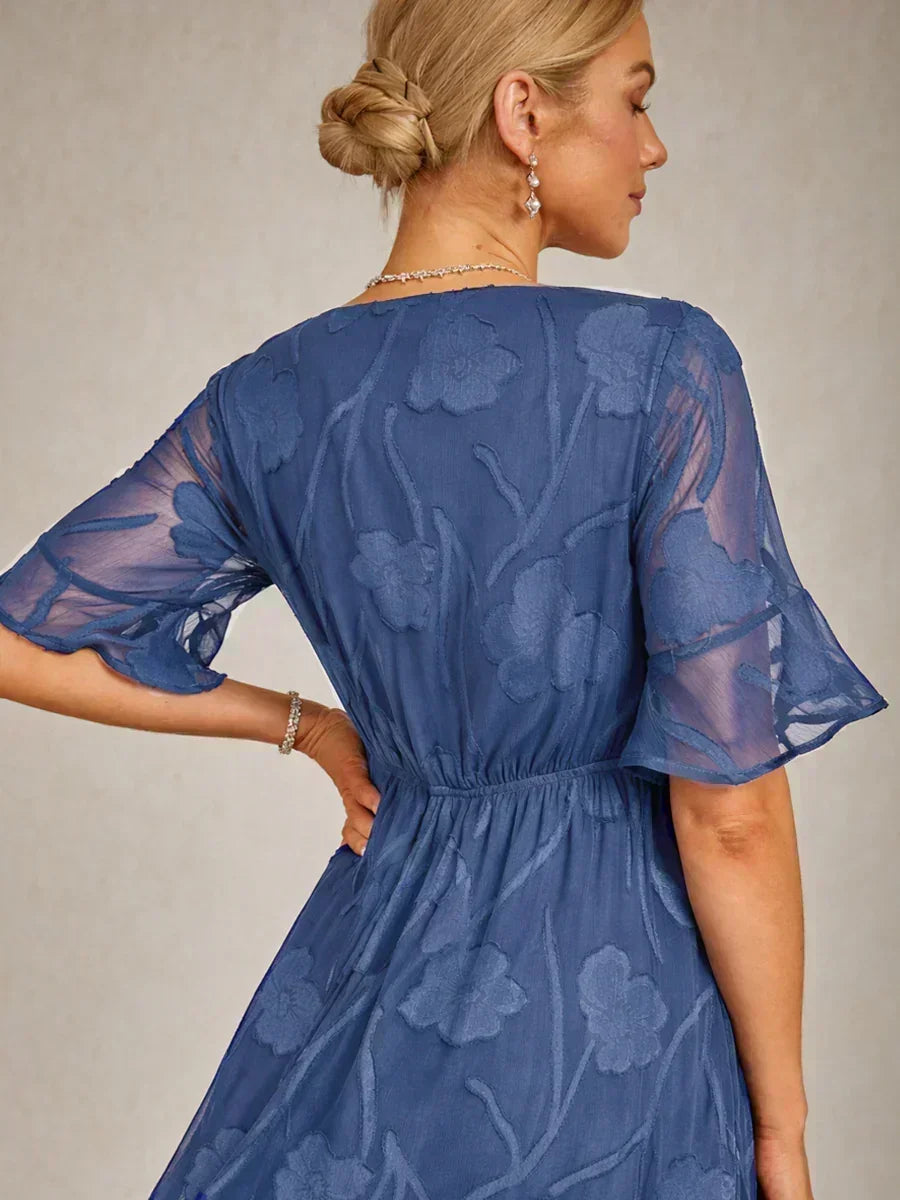 Robes maxi en dentelle avec manches douces