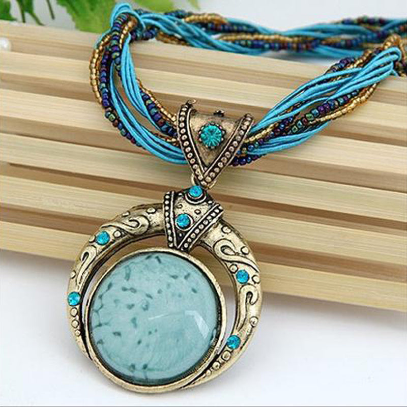 Collier avec pendentif bohème