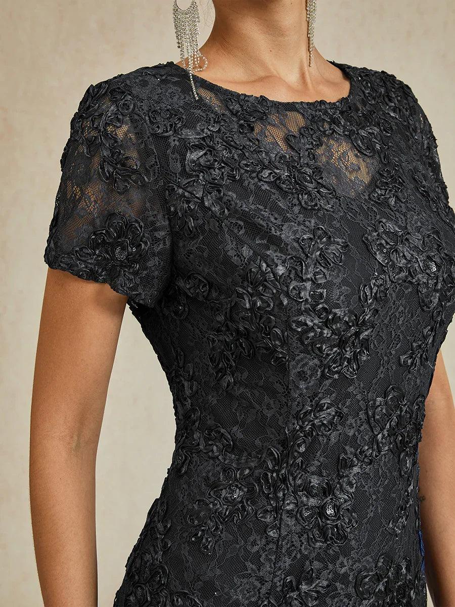 Robes A-Line en dentelle avec ornements en sequins