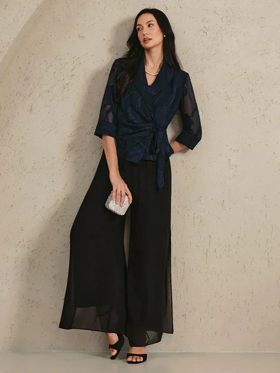 Chemise élégante en chiffon fleuri