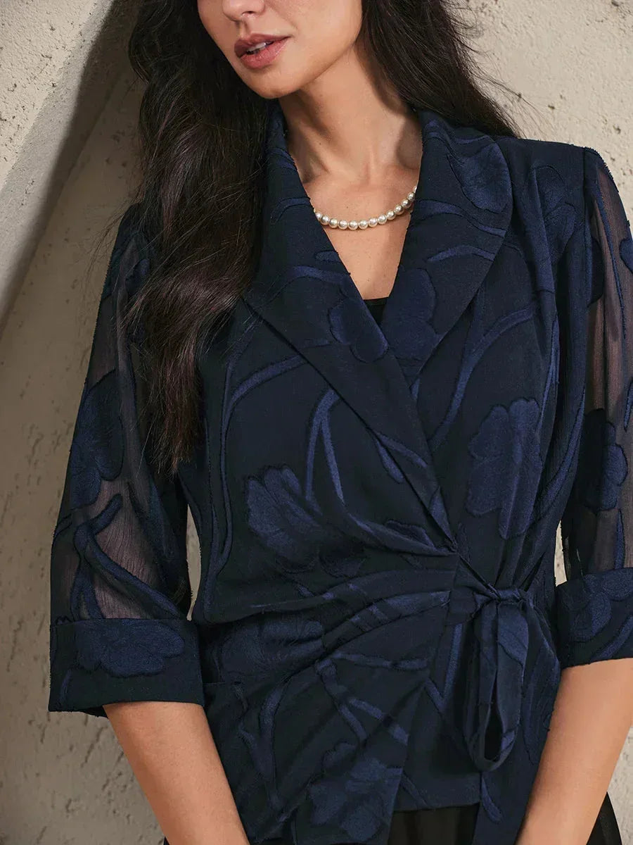 Chemise élégante en chiffon fleuri