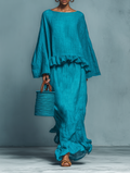 Ensemble de chemisier et jupe droite pour femmes dans un style minimaliste MDA1655L9Y