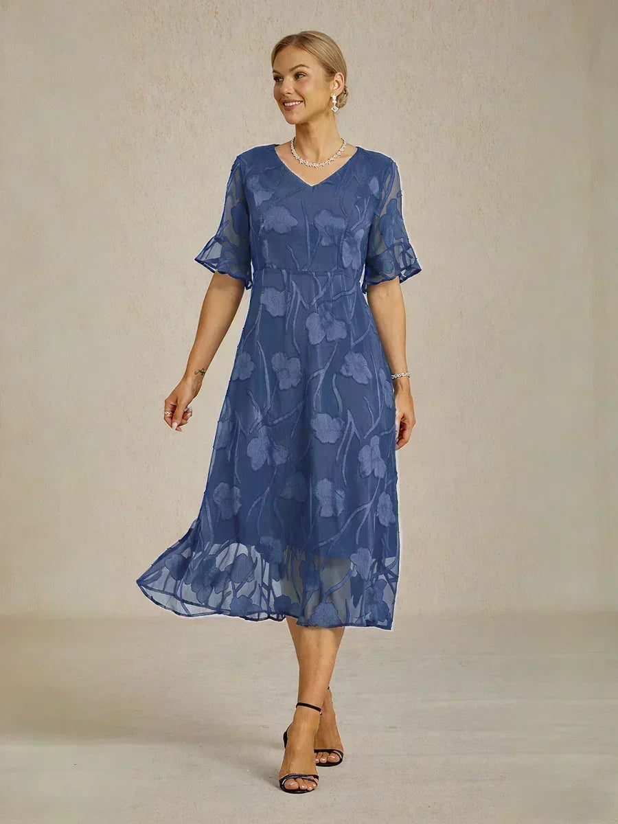 Robes maxi en dentelle avec manches douces