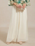 Pantalons droits avec une couche de chiffon