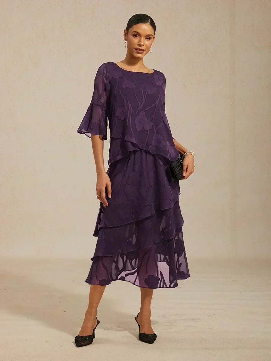 Blouse en chiffon avec des bords asymétriques