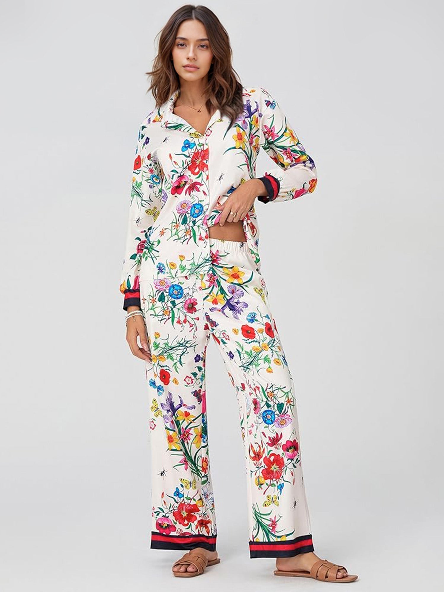 Pantalon à jambes larges Botanic Bliss