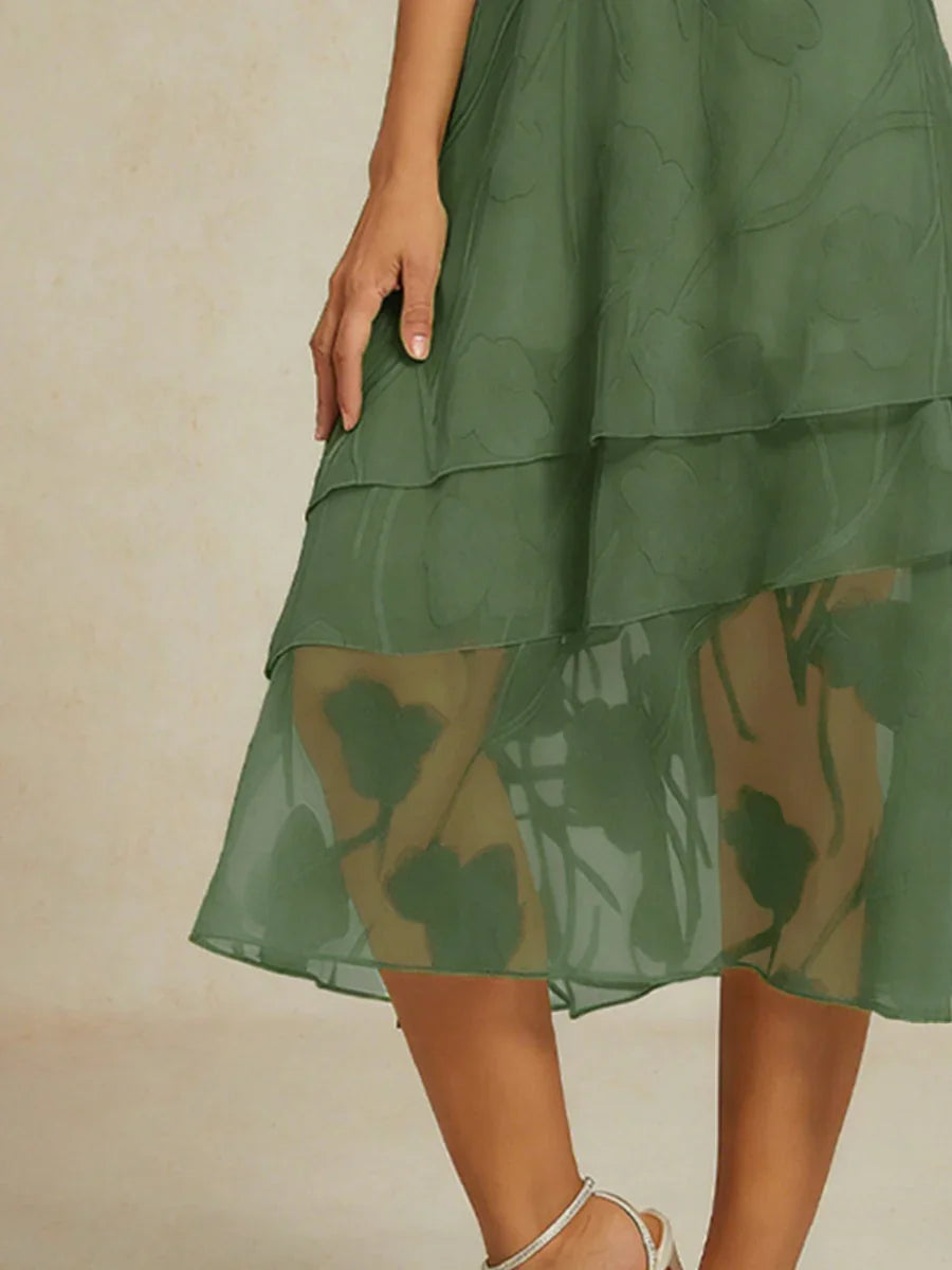 Jupe midi en chiffon floral