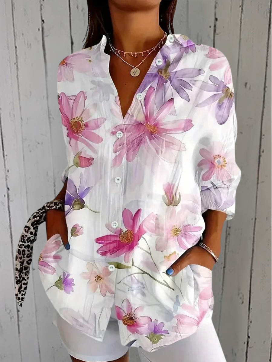 Delilah | Chemise à boutons artistique et colorée