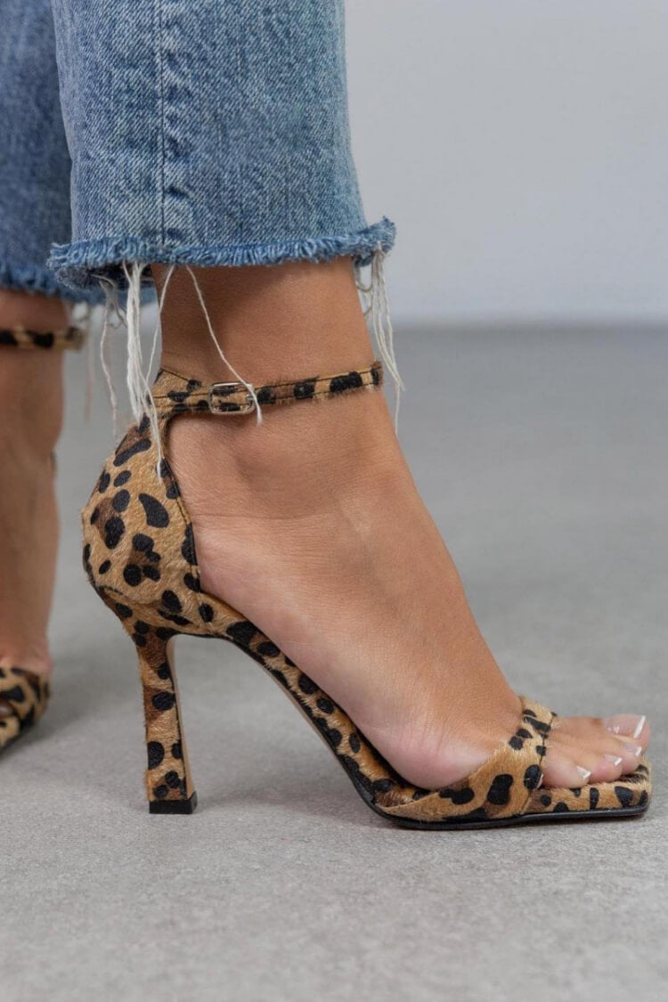 Chaussures à talons avec imprimé animal