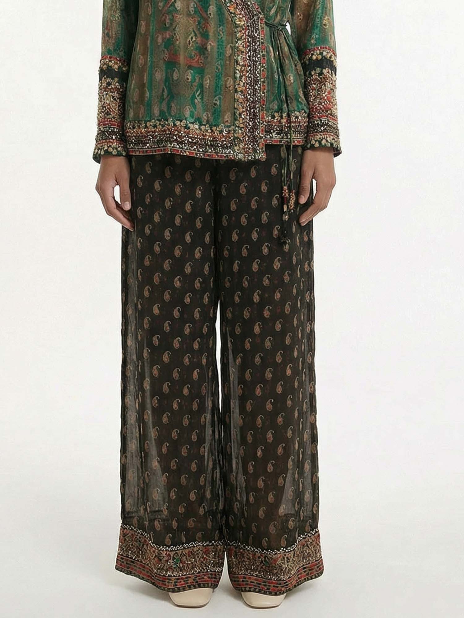 Pantalon en voile paisley
