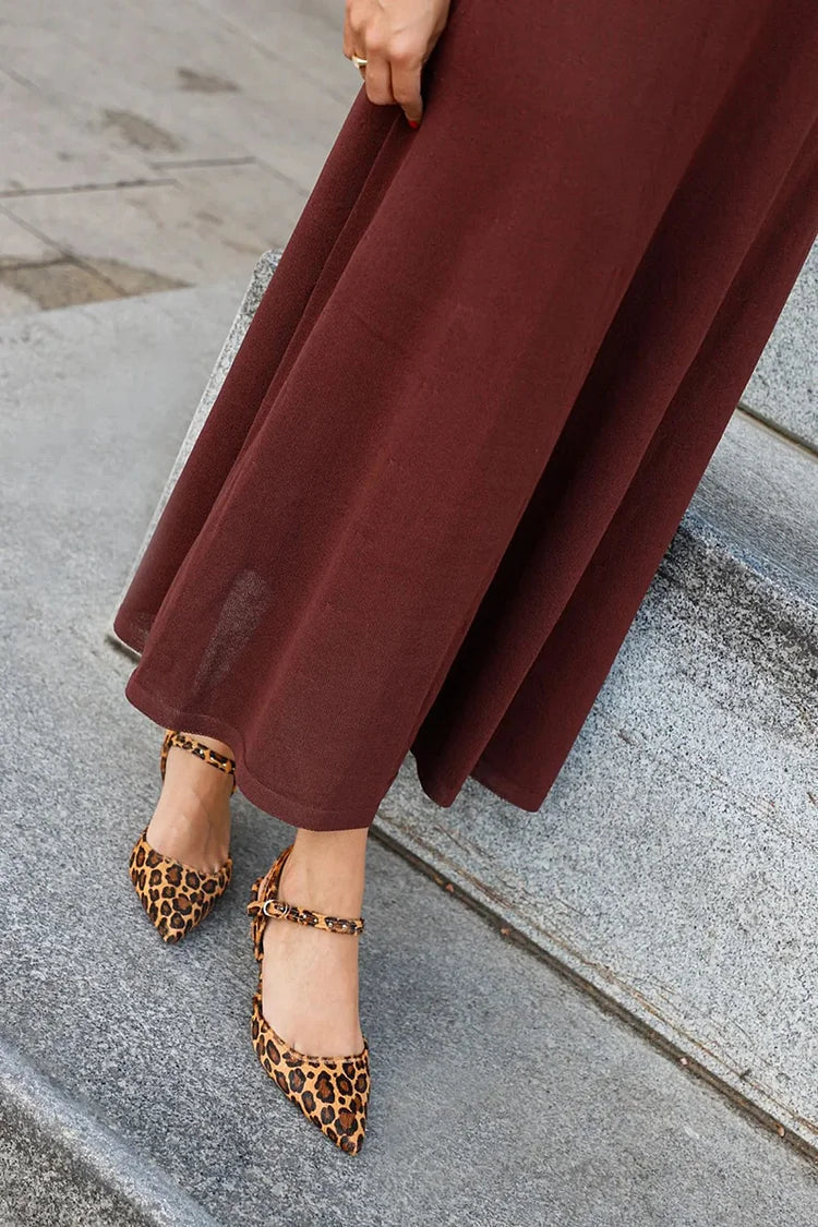 Chaussures de ballet pointues avec sangle