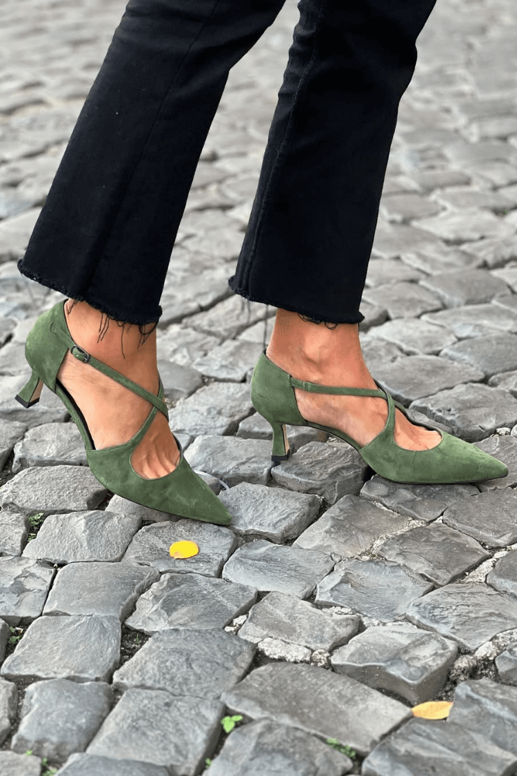 Sandales Slingback avec fine lanière