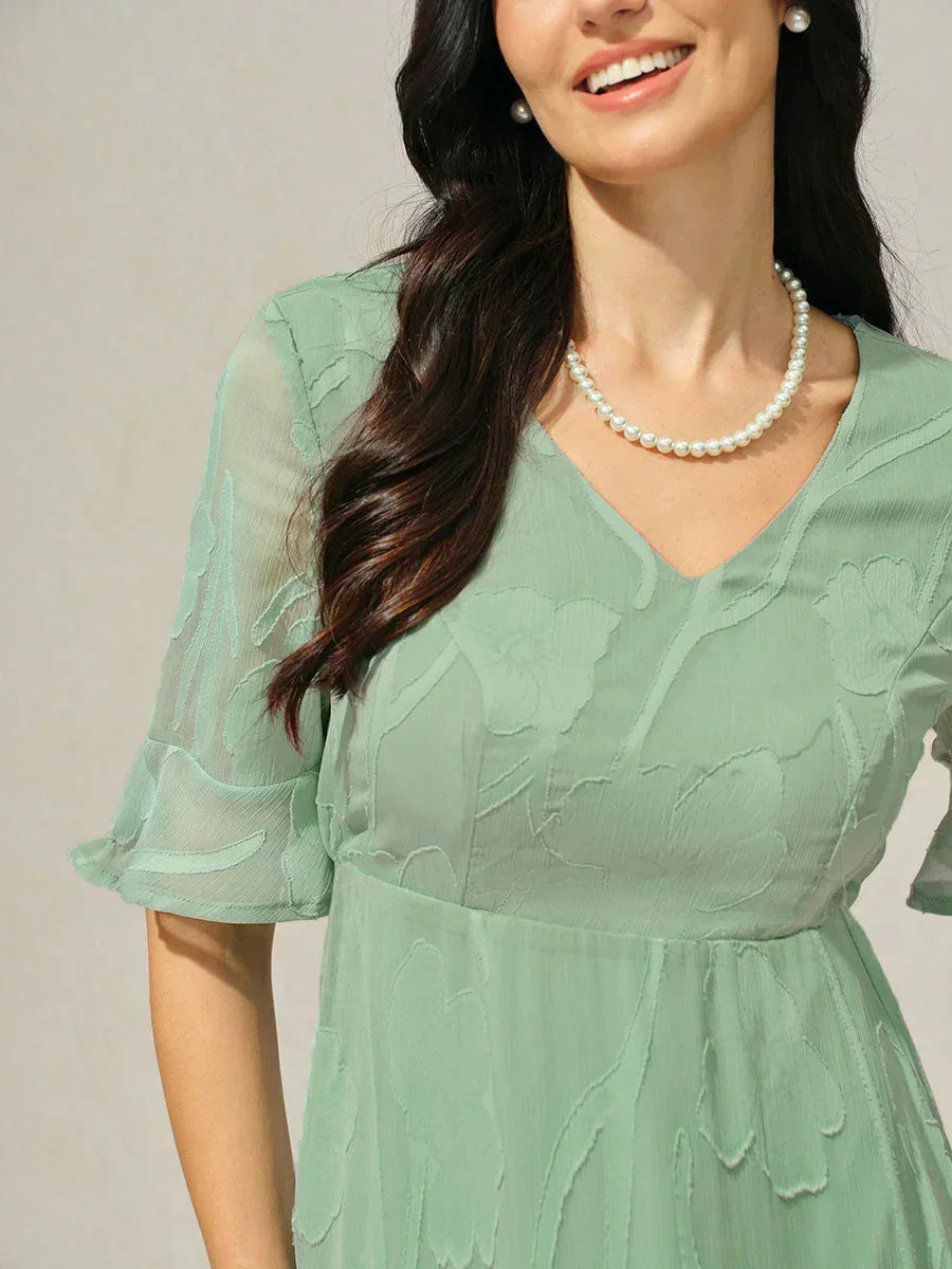 Robes maxi en dentelle avec volants