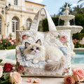 Trousse de chaton jardin de roses | Sac en patchwork fait main