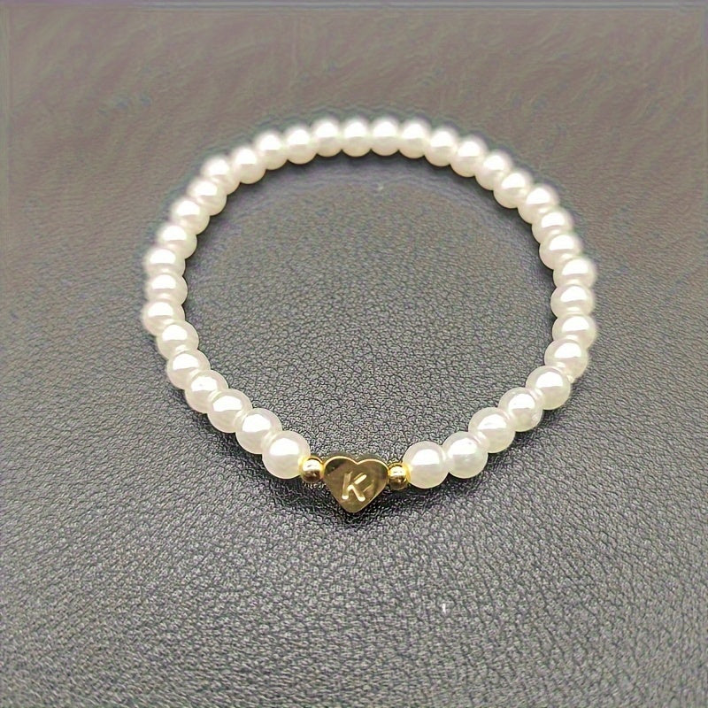 Bijou chic avec lettre au cœur (A–Z)